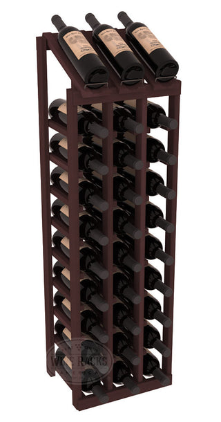 Elementcollection 3 Column 10 Bottle Display Wood Wine Rack Walnut Stained