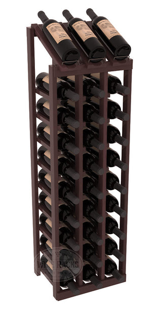 Elementcollection 3 Column 10 Bottle Display Wood Wine Rack Walnut Stained