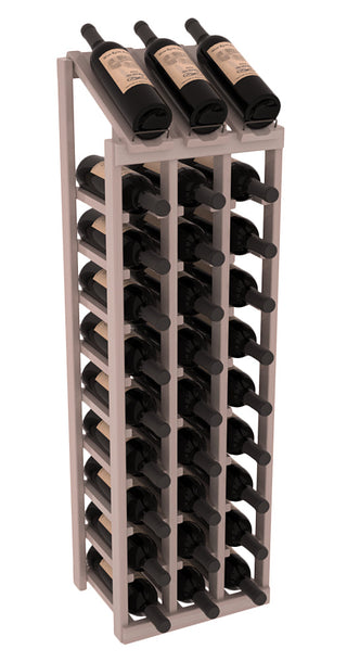 Elementcollection 3 Column 10 Bottle Display Wood Wine Rack Greywash Stained