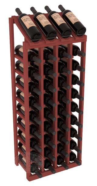 Elementcollection 4 Column 10 Column Display Wood Wine Rack Cherry Stained