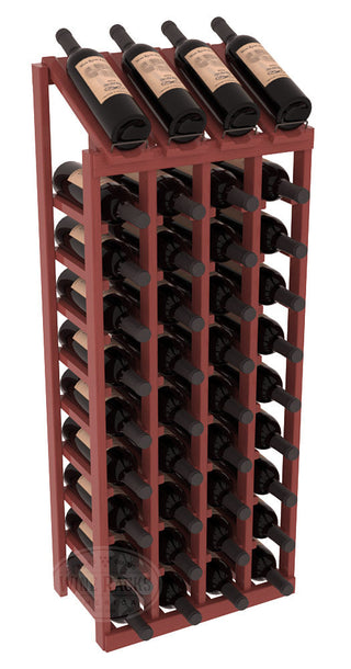Elementcollection 4 Column 10 Column Display Wood Wine Rack Cherry Stained