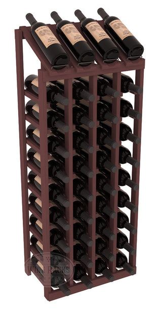 Elementcollection 4 Column 10 Column Display Wood Wine Rack Walnut Stained