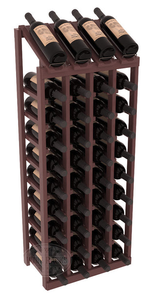 Elementcollection 4 Column 10 Column Display Wood Wine Rack Walnut Stained