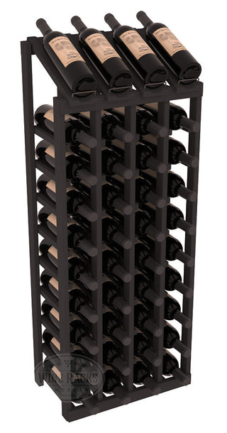 Elementcollection 4 Column 10 Column Display Wood Wine Rack Black Stained