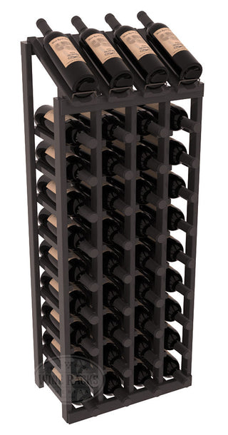 Elementcollection 4 Column 10 Column Display Wood Wine Rack Black Stained