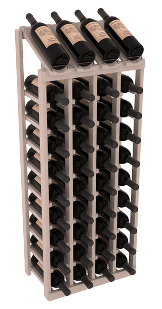 Elementcollection 4 Column 10 Column Display Wood Wine Rack Greywash Stained