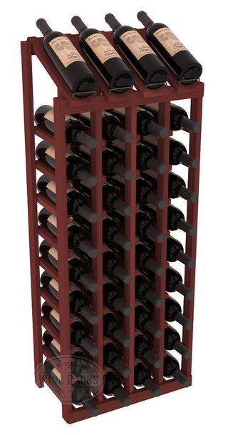Elementcollection 4 Column 10 Column Display Wood Wine Rack Cherry Stained