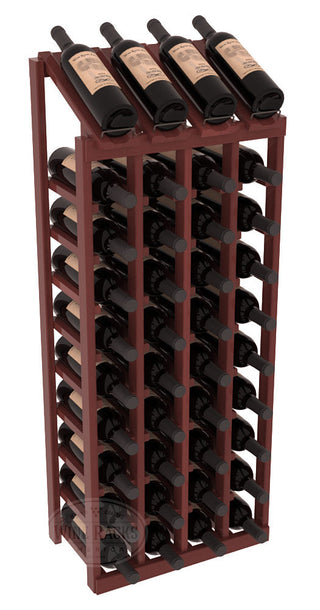 Elementcollection 4 Column 10 Column Display Wood Wine Rack Cherry Stained