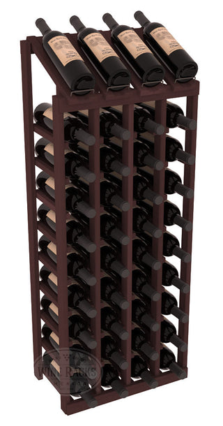 Elementcollection 4 Column 10 Column Display Wood Wine Rack Walnut Stained