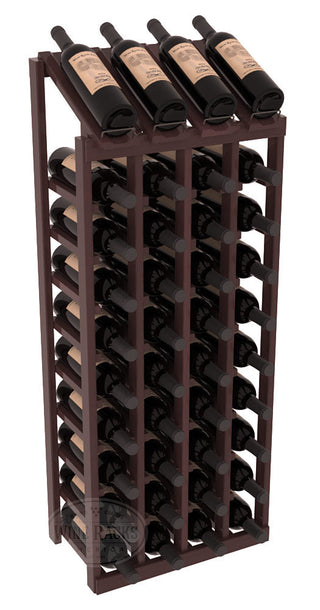 Elementcollection 4 Column 10 Column Display Wood Wine Rack Walnut Stained