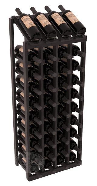 Elementcollection 4 Column 10 Column Display Wood Wine Rack Black Stained