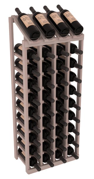 Elementcollection 4 Column 10 Column Display Wood Wine Rack Greywash Stained