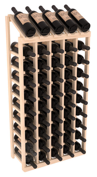 Elementcollection 5 Column 10 Bottle Display Wood Wine Rack Unstained Element Collection
