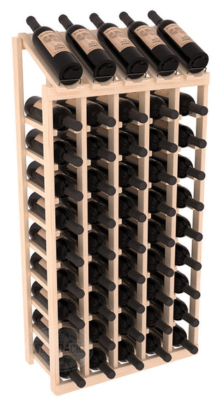 Elementcollection 5 Column 10 Bottle Display Wood Wine Rack Unstained