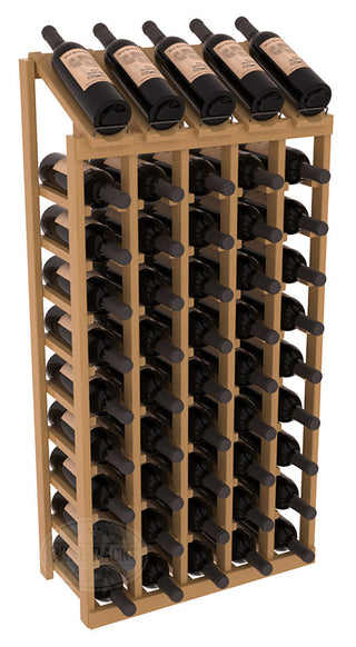 Elementcollection 5 Column 10 Bottle Display Wood Wine Rack Oak Stained