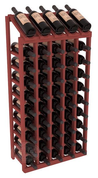 Elementcollection 5 Column 10 Bottle Display Wood Wine Rack Cherry Stained