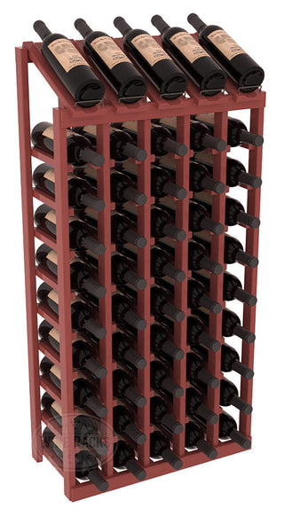 Elementcollection 5 Column 10 Bottle Display Wood Wine Rack Cherry Stained