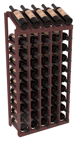 Elementcollection 5 Column 10 Bottle Display Wood Wine Rack Walnut Stained