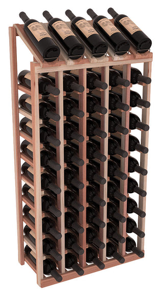 Elementcollection 5 Column 10 Bottle Display Wood Wine Rack Unstained