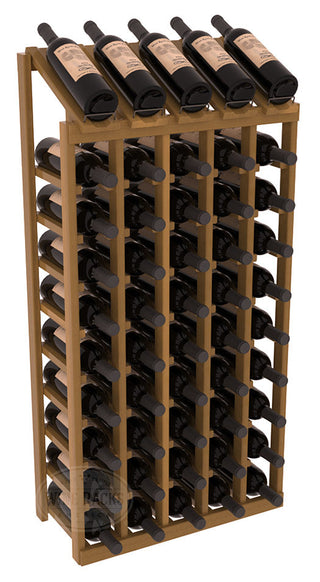 Elementcollection 5 Column 10 Bottle Display Wood Wine Rack Oak Stained