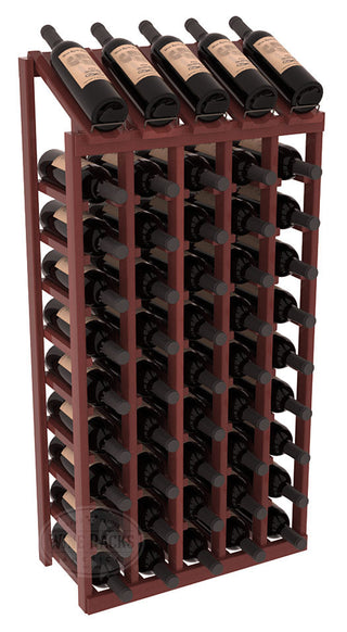 Elementcollection 5 Column 10 Bottle Display Wood Wine Rack Cherry Stained