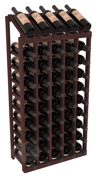 Elementcollection 5 Column 10 Bottle Display Wood Wine Rack Walnut Stained
