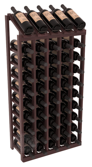 Elementcollection 5 Column 10 Bottle Display Wood Wine Rack Walnut Stained