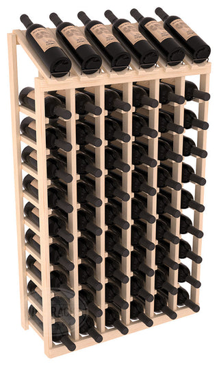 Elementcollection 6 Column 10 Bottle Display Wood Wine Rack Unstained Element Collection