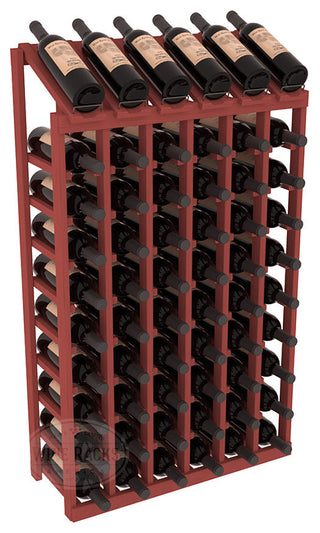 Elementcollection 6 Column 10 Bottle Display Wood Wine Rack Cherry Stained