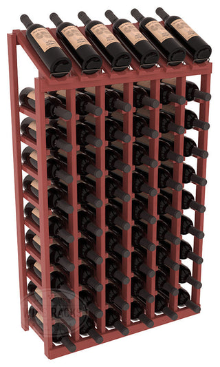 Elementcollection 6 Column 10 Bottle Display Wood Wine Rack Cherry Stained