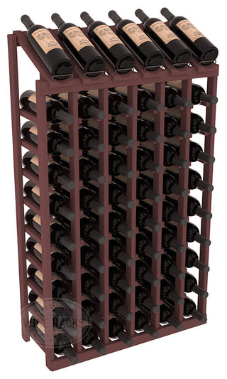 Elementcollection 6 Column 10 Bottle Display Wood Wine Rack Walnut Stained