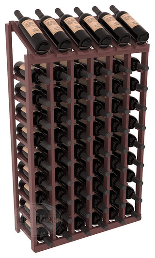 Elementcollection 6 Column 10 Bottle Display Wood Wine Rack Walnut Stained