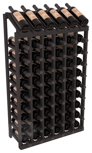 Elementcollection 6 Column 10 Bottle Display Wood Wine Rack Black Stained