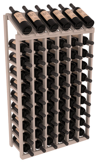 Elementcollection 6 Column 10 Bottle Display Wood Wine Rack Greywash Stained
