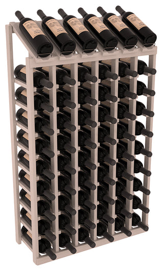 Elementcollection 6 Column 10 Bottle Display Wood Wine Rack Greywash Stained