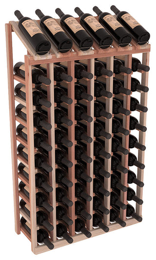 Elementcollection 6 Column 10 Bottle Display Wood Wine Rack Unstained