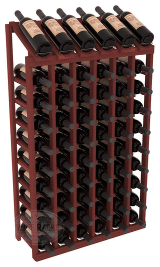 Elementcollection 6 Column 10 Bottle Display Wood Wine Rack Cherry Stained