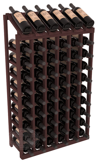 Elementcollection 6 Column 10 Bottle Display Wood Wine Rack Walnut Stained