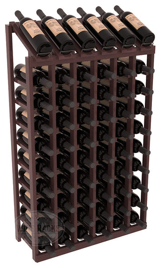 Elementcollection 6 Column 10 Bottle Display Wood Wine Rack Walnut Stained