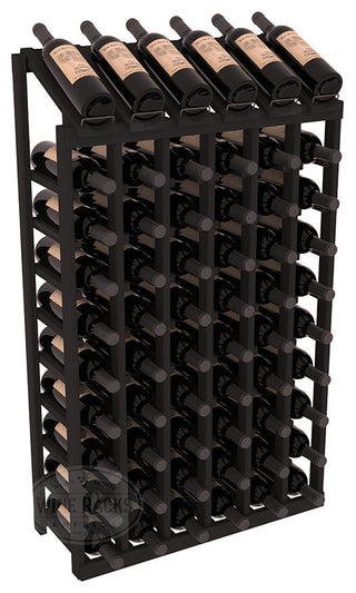 Elementcollection 6 Column 10 Bottle Display Wood Wine Rack Black Stained