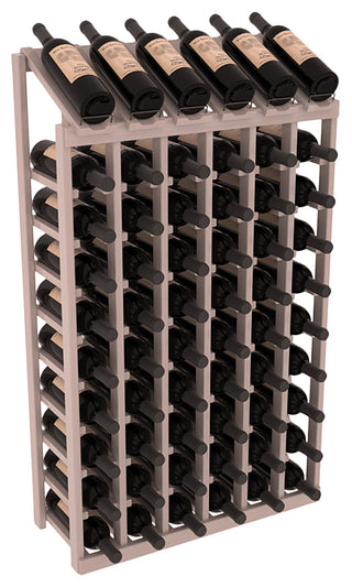 Elementcollection 6 Column 10 Bottle Display Wood Wine Rack Greywash Stained