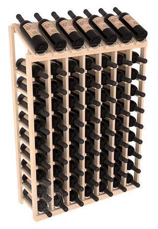 Elementcollection 7 Column 10 Bottle Display Wood Wine Rack Unstained Element Collection