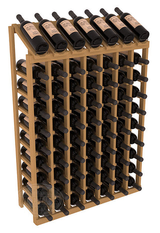 Elementcollection 7 Column 10 Bottle Display Wood Wine Rack Oak Stained
