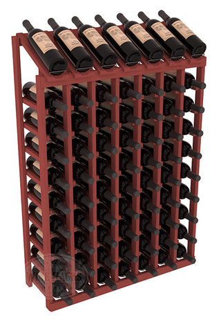 Elementcollection 7 Column 10 Bottle Display Wood Wine Rack Cherry Stained