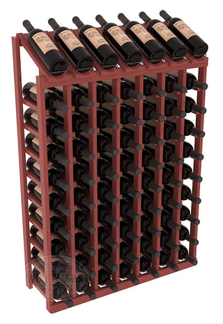 Elementcollection 7 Column 10 Bottle Display Wood Wine Rack Cherry Stained
