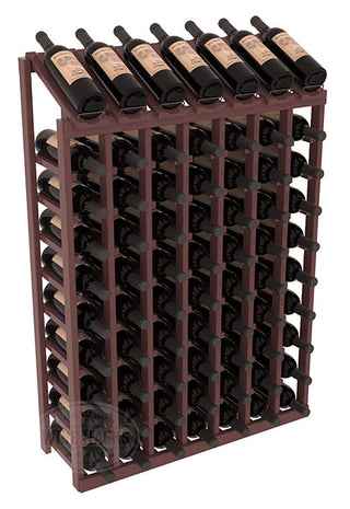 Elementcollection 7 Column 10 Bottle Display Wood Wine Rack Walnut Stained