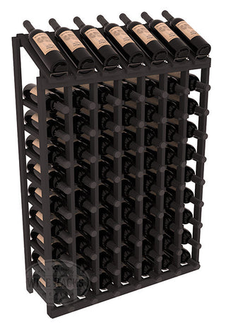 Elementcollection 7 Column 10 Bottle Display Wood Wine Rack Black Stained