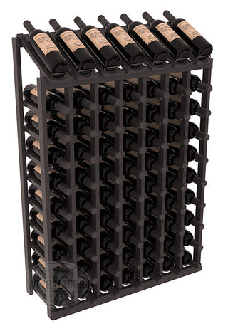 Elementcollection 7 Column 10 Bottle Display Wood Wine Rack Black Stained