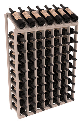 Elementcollection 7 Column 10 Bottle Display Wood Wine Rack Greywash Stained