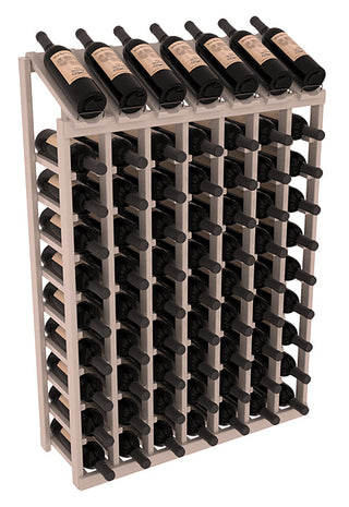 Elementcollection 7 Column 10 Bottle Display Wood Wine Rack Greywash Stained